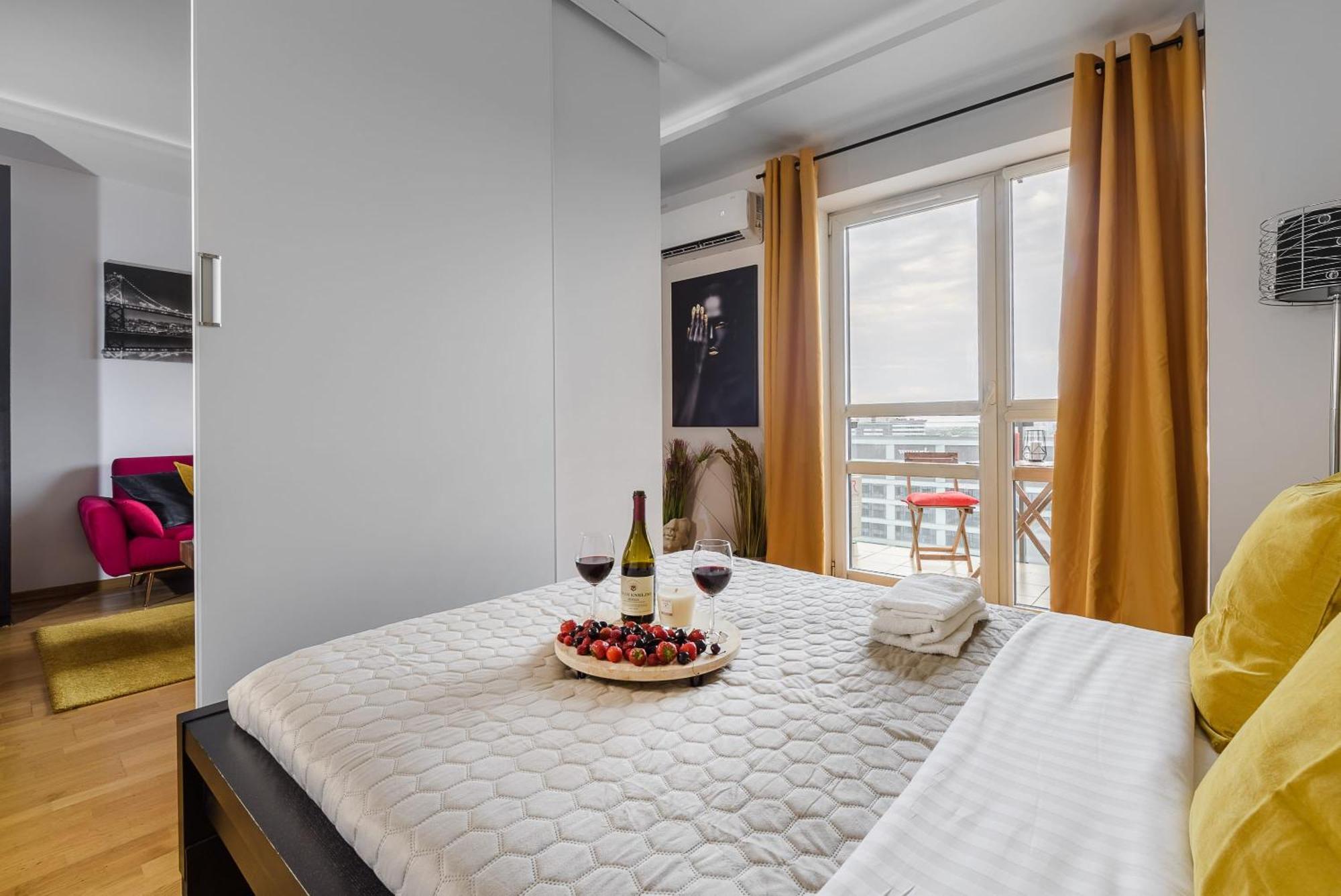 Lumina Apart With Balcony Platinum Tower Warsawa Bagian luar foto