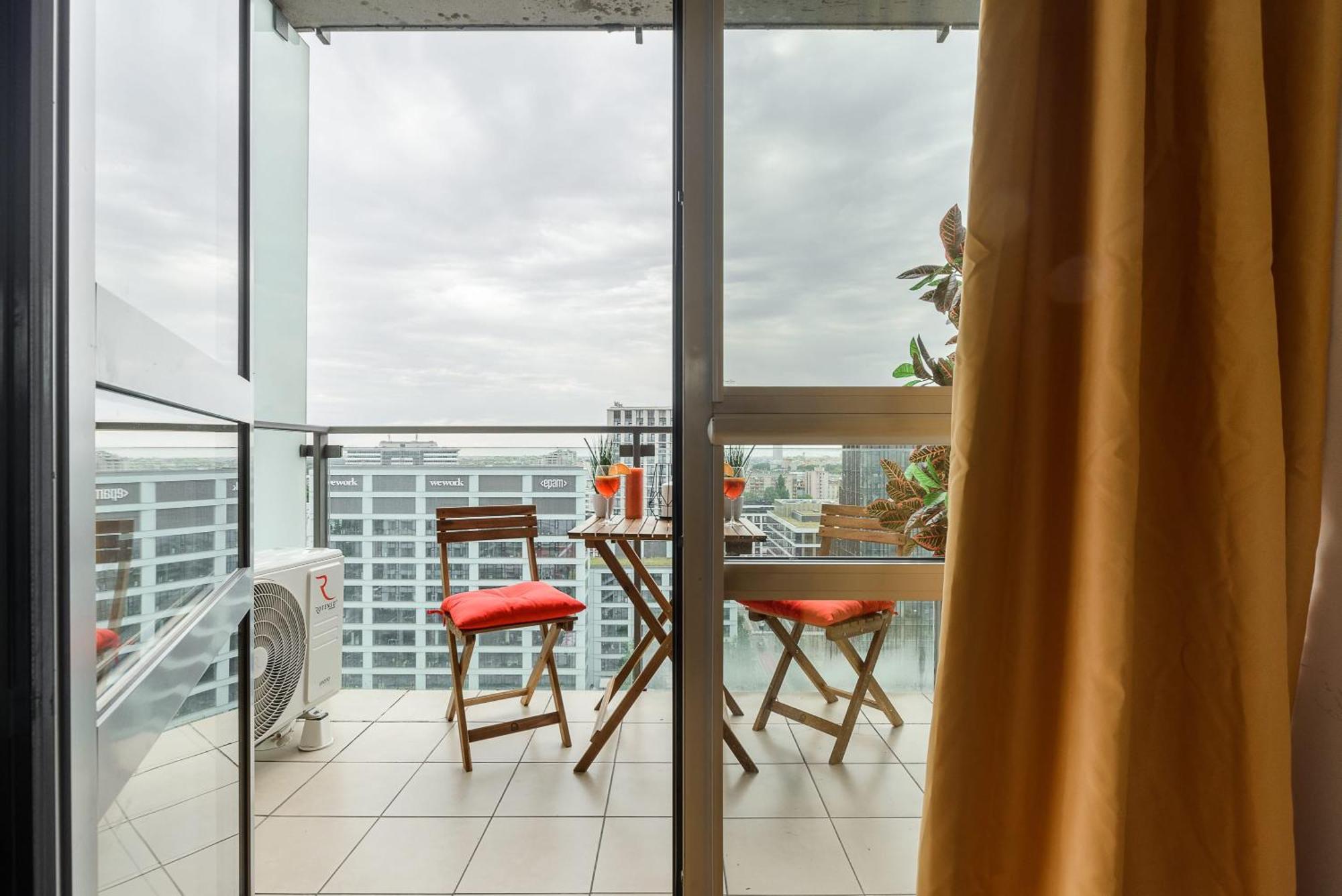 Lumina Apart With Balcony Platinum Tower Warsawa Bagian luar foto