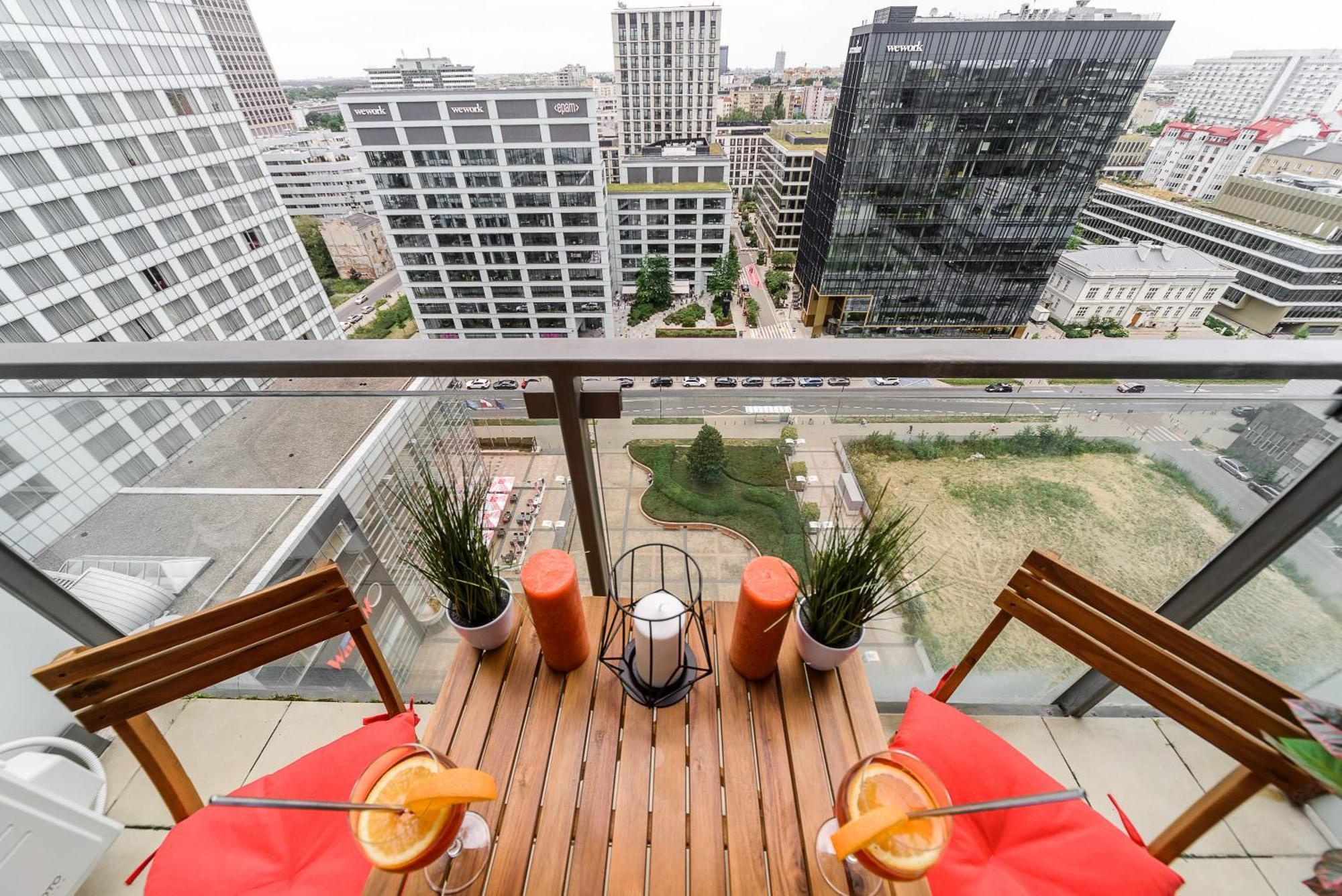 Lumina Apart With Balcony Platinum Tower Warsawa Bagian luar foto