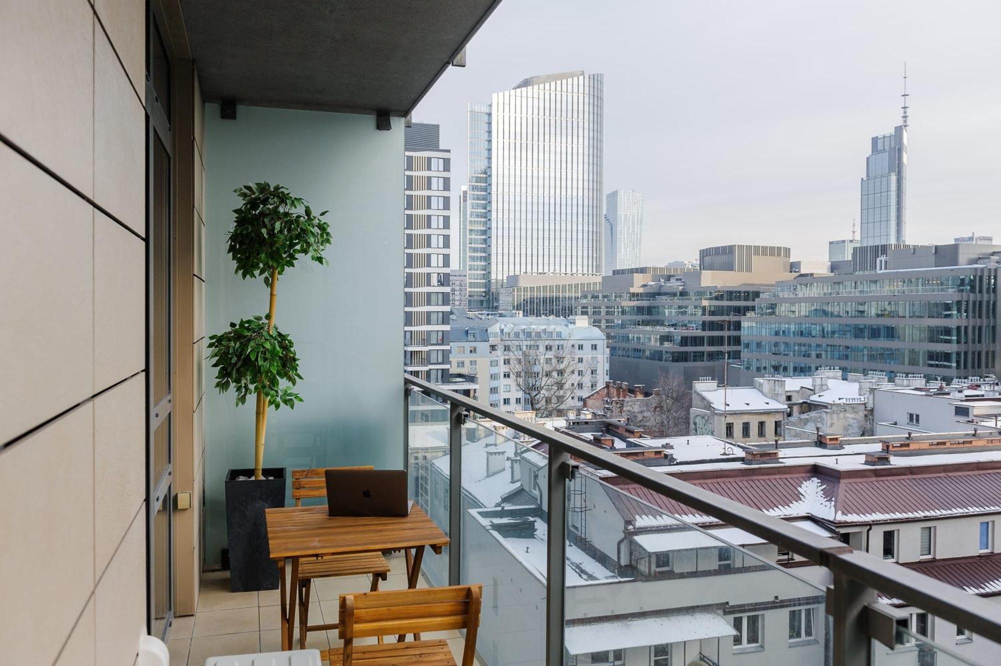 Lumina Apart With Balcony Platinum Tower Warsawa Bagian luar foto